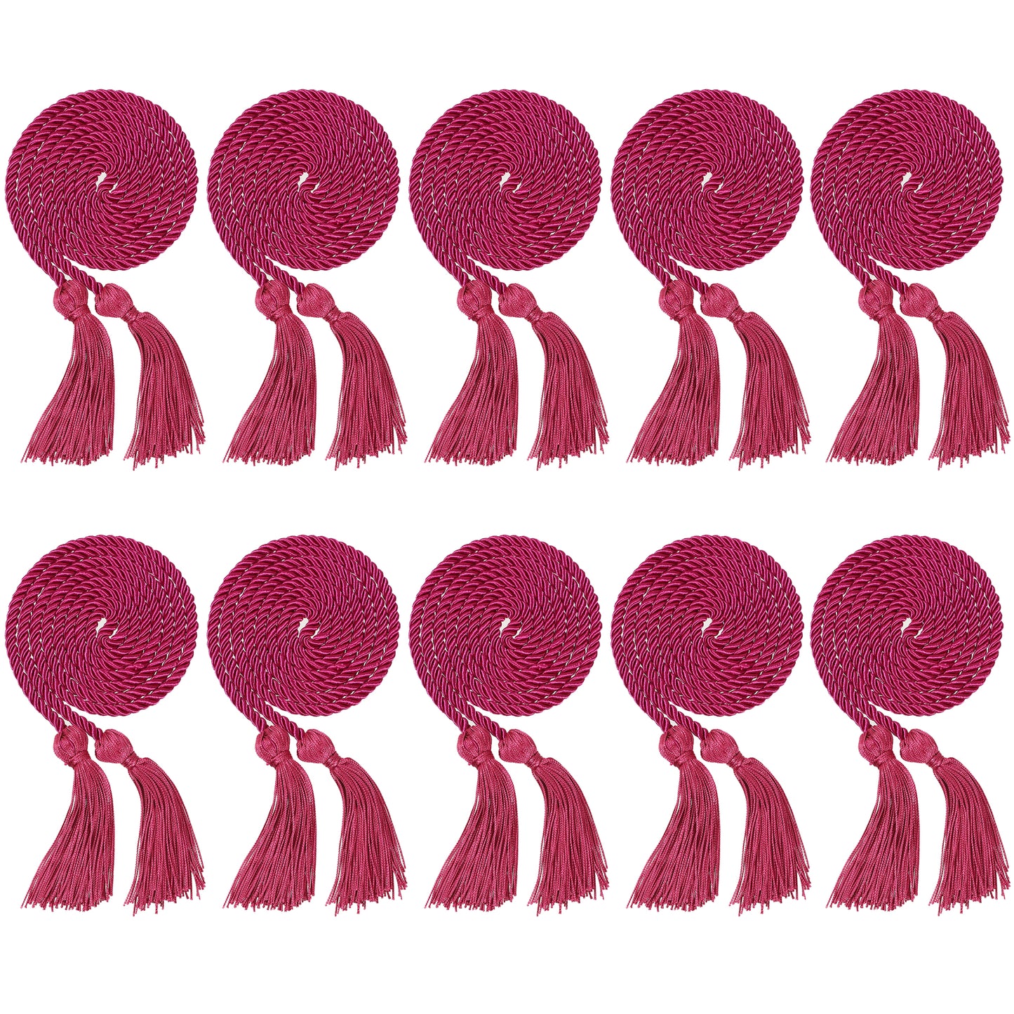 Newrara 10PCS Graduation Solid Braided Honor Cords 68 Inches Long