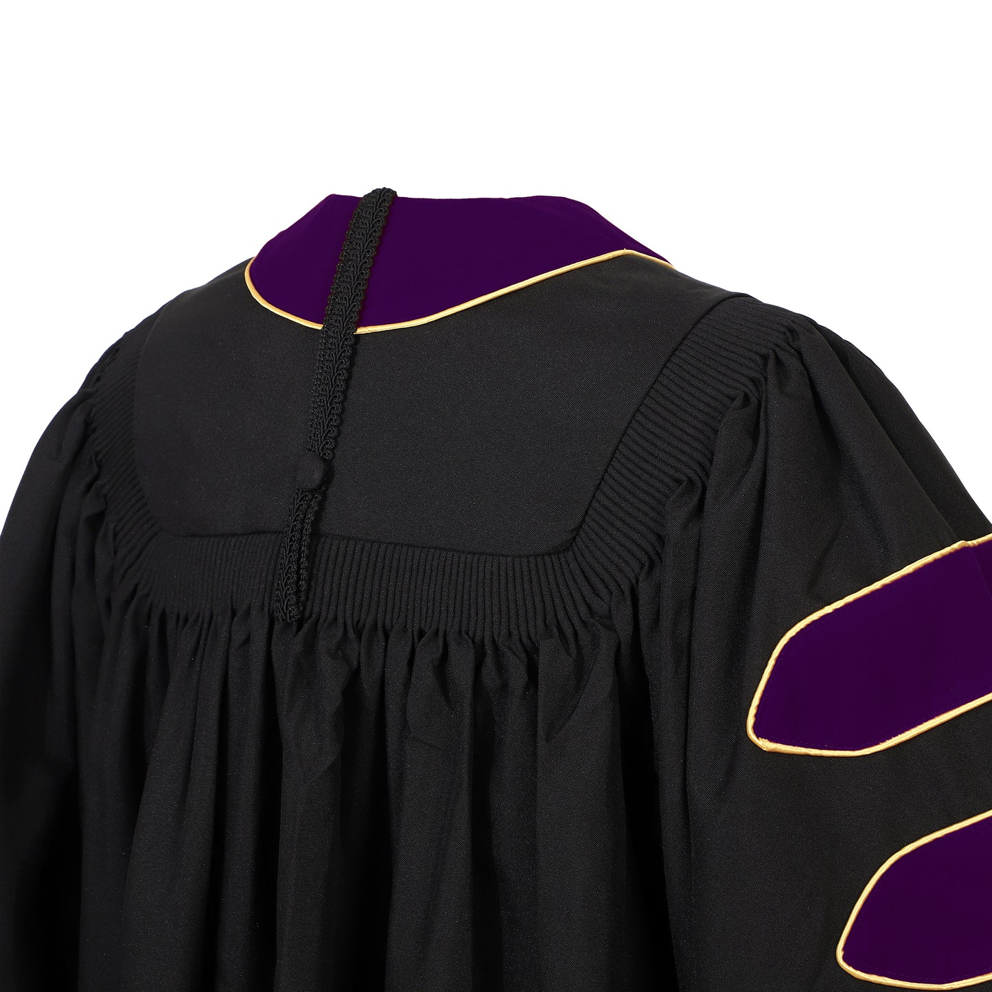 Newrara Deluxe Doctoral Gown & 8-Sided Tam Set with Gold Tassel