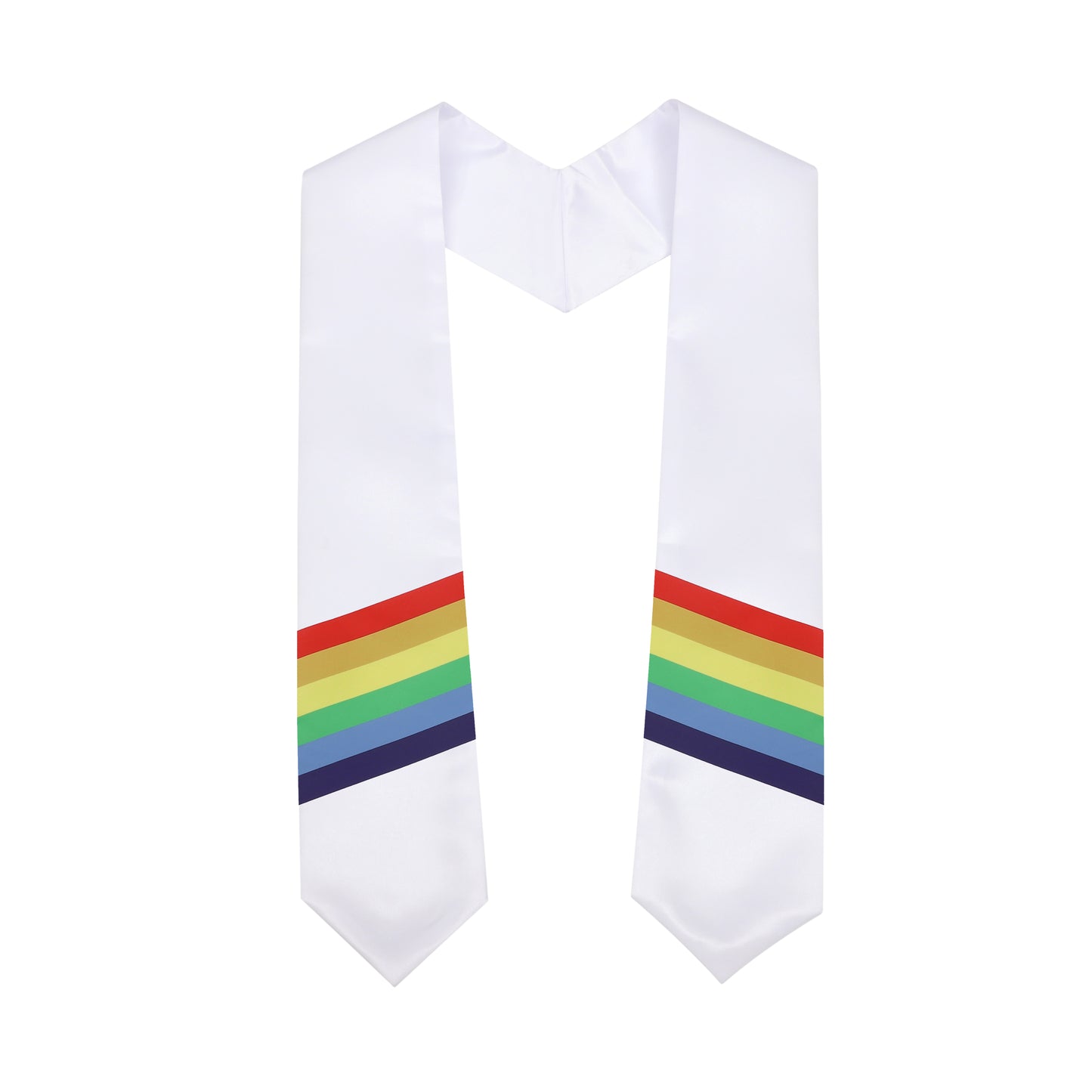 Newrara Unisex Rainbow LGBTQ Graduation Stole with Satin Finish 60''