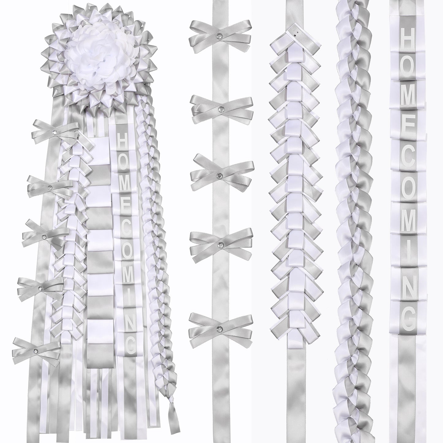 Newrara Homecoming Mum Supplies Set with Flower, Ribbon, and Braids for Back-to-School & Party Decorations 36 Inch