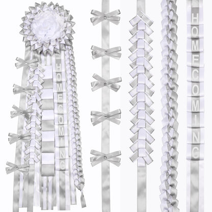 Newrara Homecoming Mum Supplies Set with Flower, Ribbon, and Braids for Back-to-School & Party Decorations 36 Inch