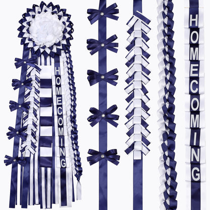 Newrara Homecoming Mum Supplies Set with Flower, Ribbon, and Braids for Back-to-School & Party Decorations 36 Inch