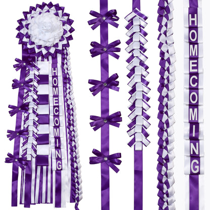 Newrara Homecoming Mum Supplies Set with Flower, Ribbon, and Braids for Back-to-School & Party Decorations 36 Inch