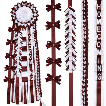 Newrara Homecoming Mum Supplies Set with Flower, Ribbon, and Braids for Back-to-School & Party Decorations 36 Inch