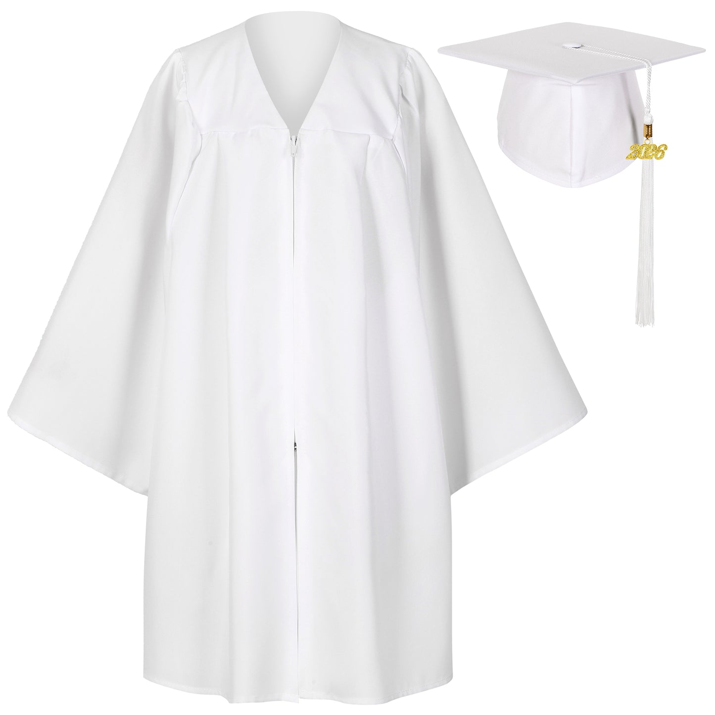 Newrara Unisex Matte Kindergarten Preschool Graduation Gown and Cap set with with Year Tassel