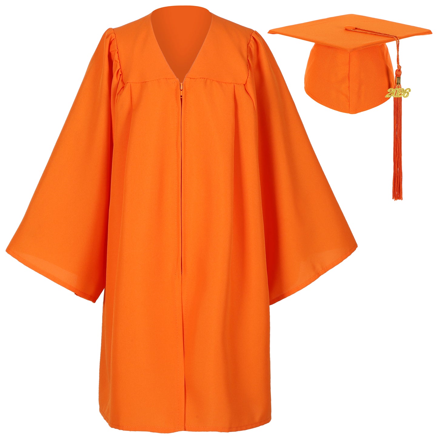Newrara Unisex Matte Kindergarten Preschool Graduation Gown and Cap set with with Year Tassel