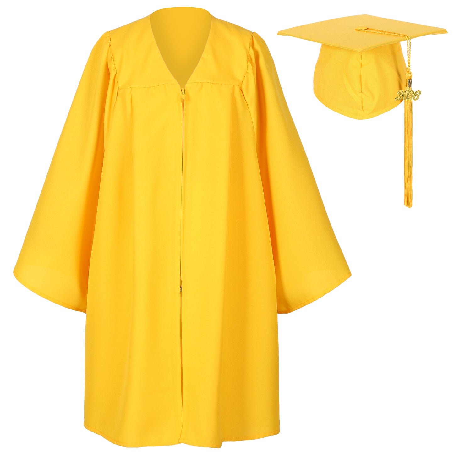 Newrara Unisex Matte Kindergarten Preschool Graduation Gown and Cap set with with Year Tassel