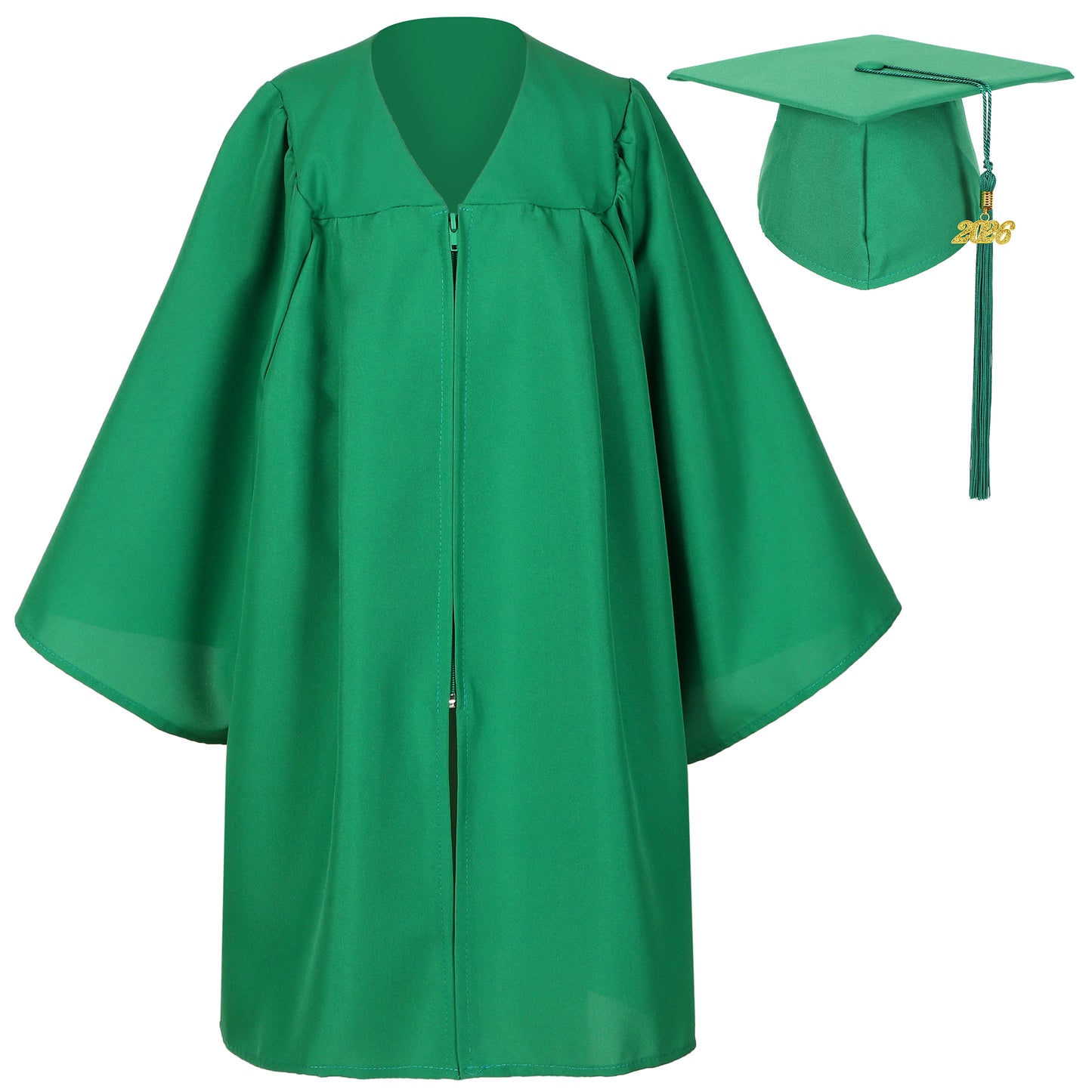 Newrara Unisex Matte Kindergarten Preschool Graduation Gown and Cap set with with Year Tassel