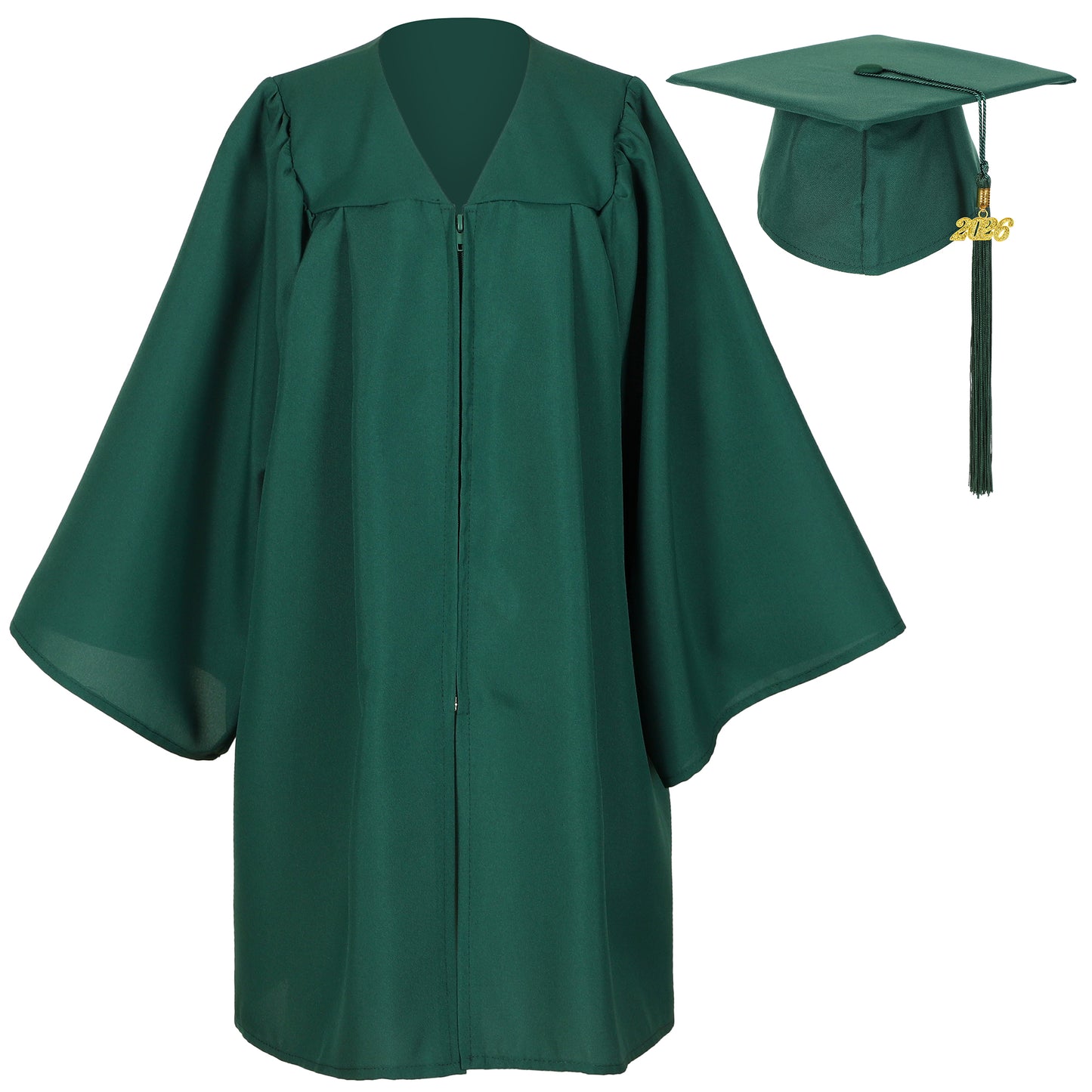 Newrara Unisex Matte Kindergarten Preschool Graduation Gown and Cap set with with Year Tassel