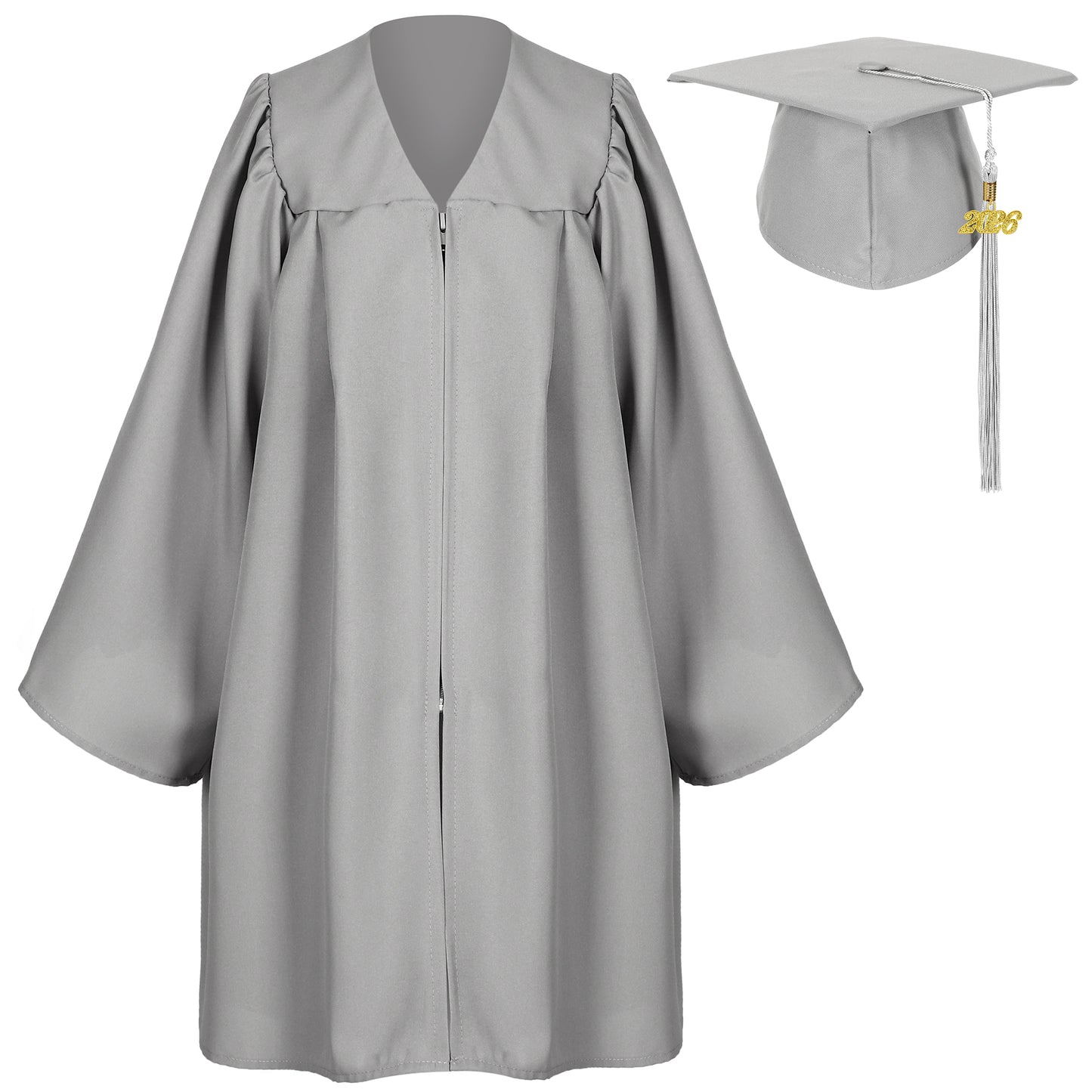 Newrara Unisex Matte Kindergarten Preschool Graduation Gown and Cap set with with Year Tassel