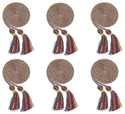 Newrara 6PCS Graduation Solid Braided Honor Cords 68 Inches Long