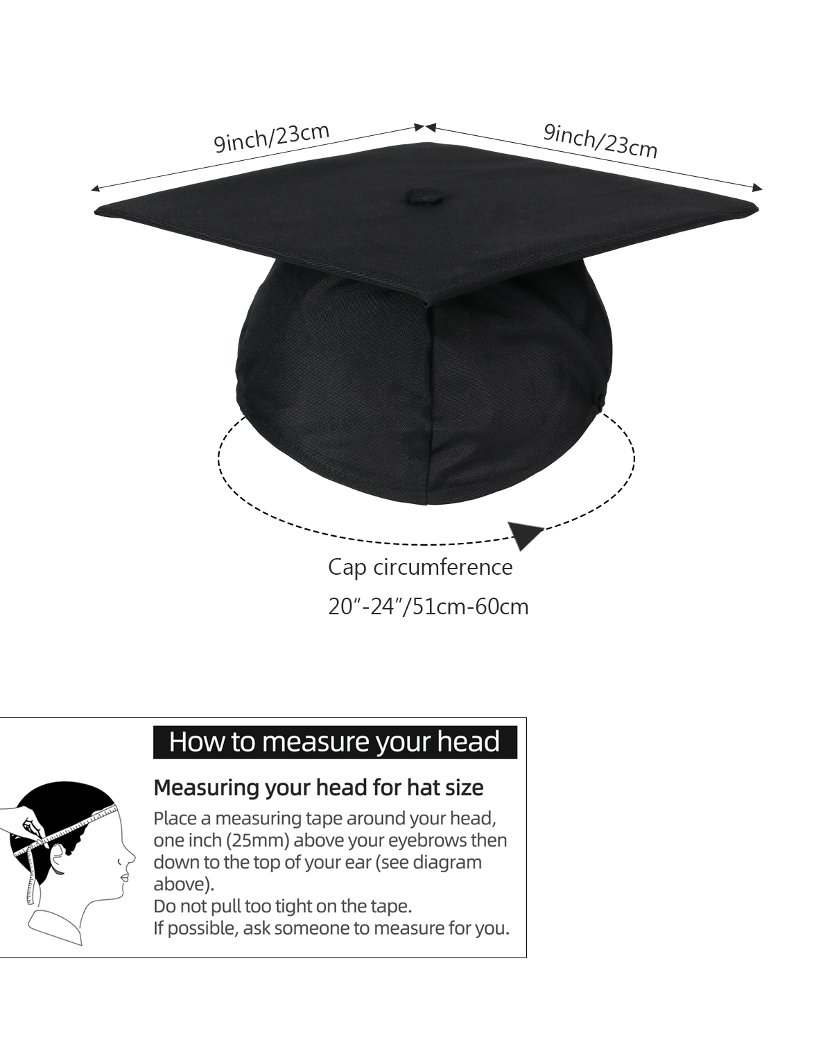 Newrara Matte Adult/Teen Unisex Graduation Gown and Cap set