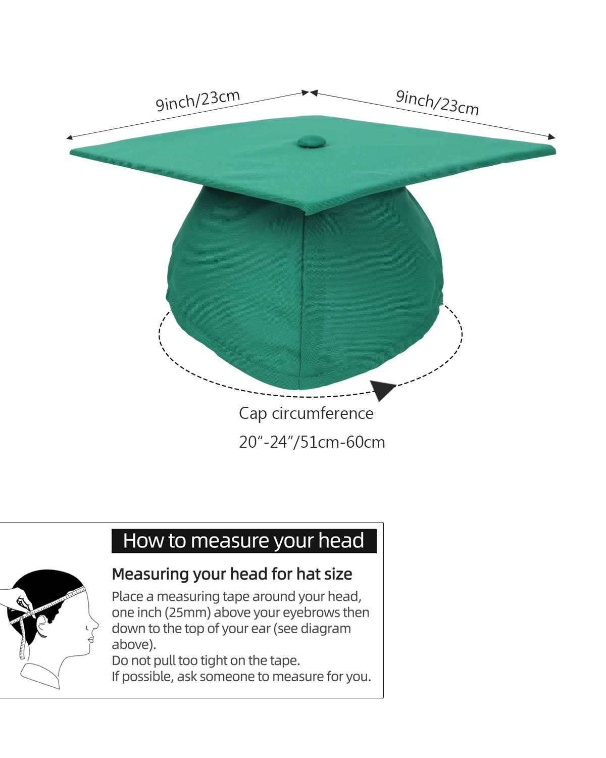 Newrara Matte Adult/Teen Unisex Graduation Gown and Cap set