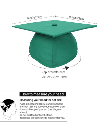 Newrara Matte Adult/Teen Unisex Graduation Gown and Cap set