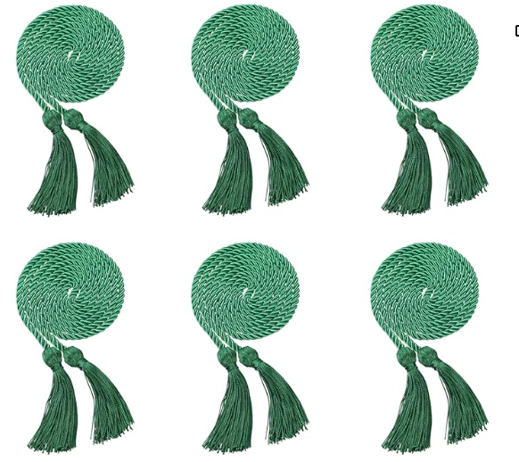 Newrara 6PCS Graduation Solid Braided Honor Cords 68 Inches Long