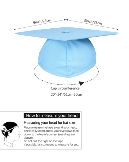 Newrara Matte Adult/Teen Unisex Graduation Gown and Cap set