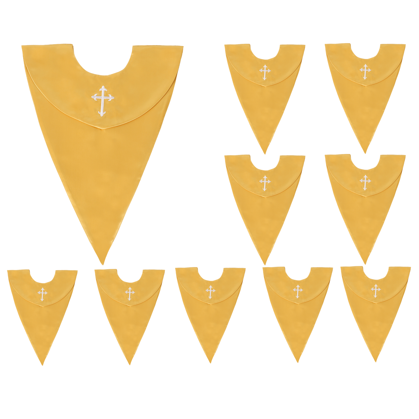 Multi-pack choir stoles for adult church choir groups