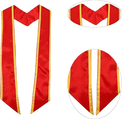 Graduation stole with gold edging for high school and college