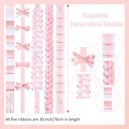 Newrara Homecoming Mum Supplies Set with Flower, Ribbon, and Braids for Back-to-School & Party Decorations 36 Inch