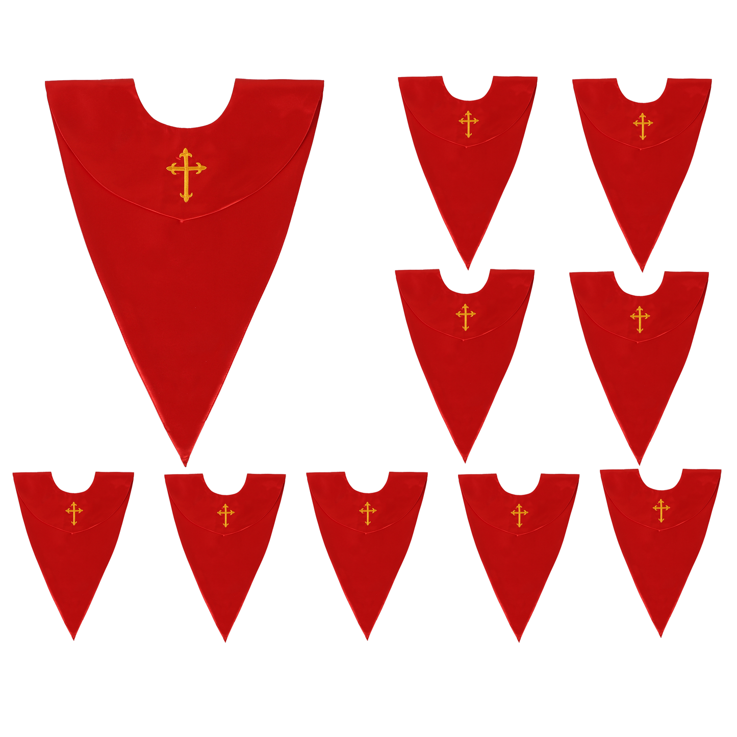 Bulk embroidered choir stole set for ministry events