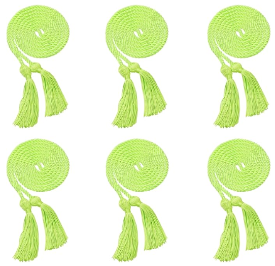 Newrara 6PCS Graduation Solid Braided Honor Cords 68 Inches Long