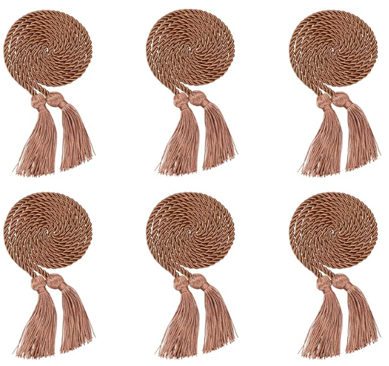 Newrara 6PCS Graduation Solid Braided Honor Cords 68 Inches Long