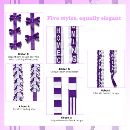 Newrara Homecoming Mum Supplies Set with Flower, Ribbon, and Braids for Back-to-School & Party Decorations 36 Inch