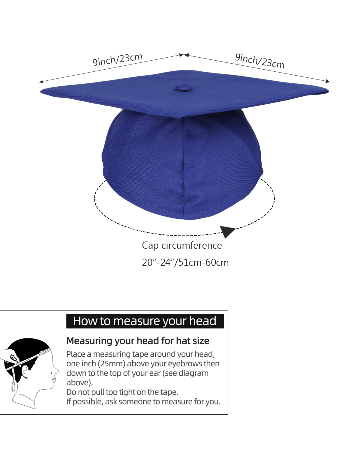 Newrara Matte Adult/Teen Unisex Graduation Gown and Cap set