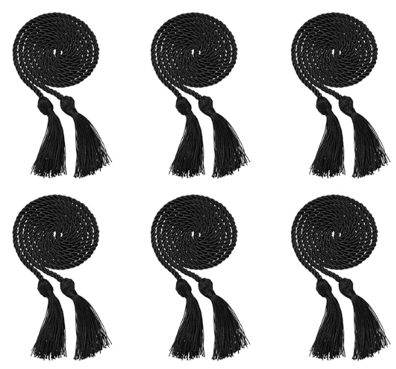 Newrara 6PCS Graduation Solid Braided Honor Cords 68 Inches Long