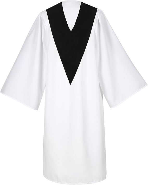 Graduation gown with stole back view