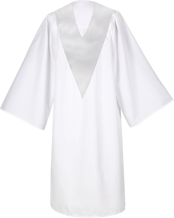 Graduation gown with stole back view