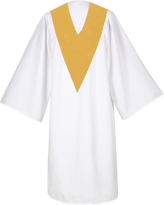 Graduation gown with stole back view