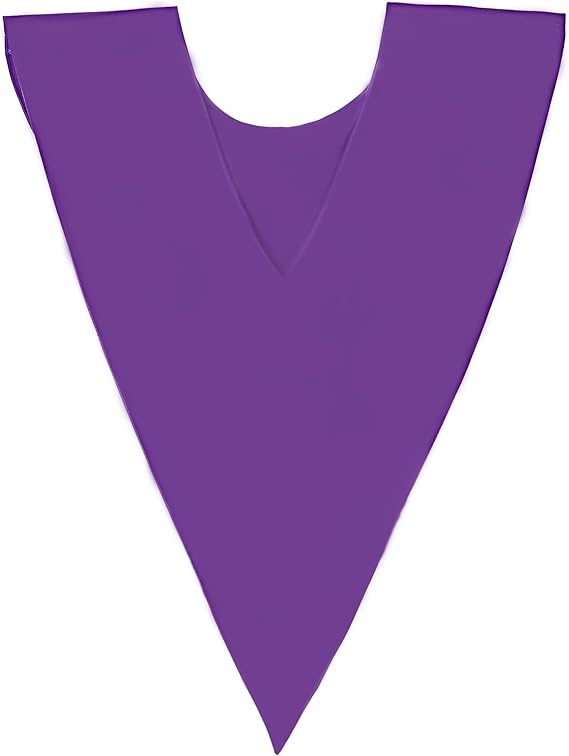 Newrara Unisex Classic V-Shape Solid Satin Stole