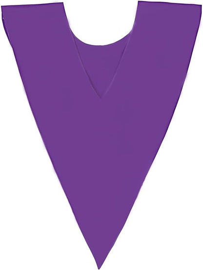 Newrara Unisex Classic V-Shape Solid Satin Stole