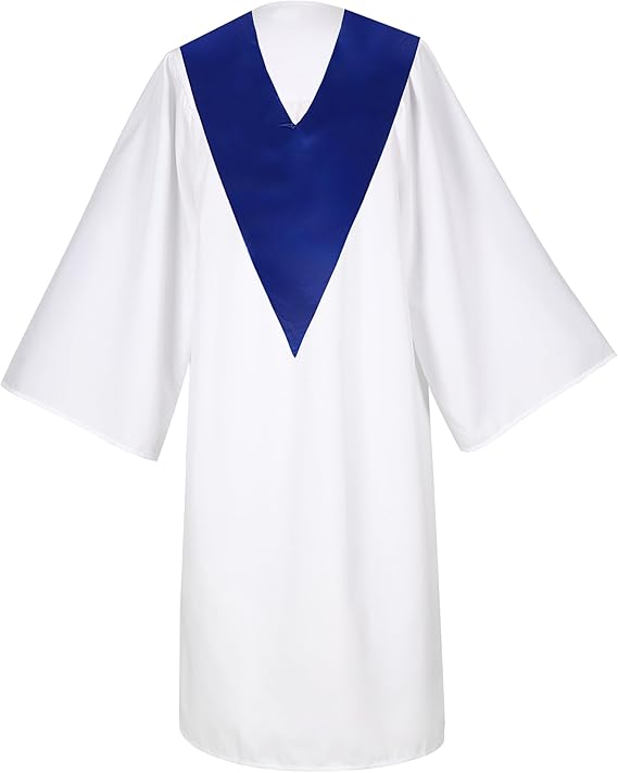 Graduation gown with stole back view