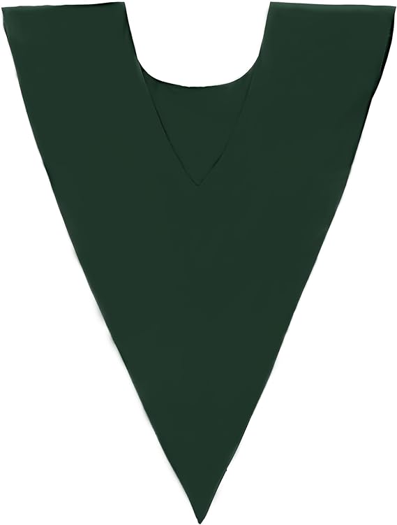 Newrara Unisex Classic V-Shape Solid Satin Stole