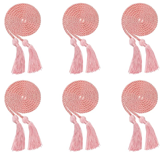 Newrara 6PCS Graduation Solid Braided Honor Cords 68 Inches Long