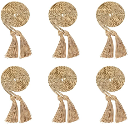 Newrara 6PCS Graduation Solid Braided Honor Cords 68 Inches Long