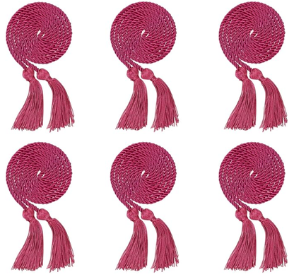 Newrara 6PCS Graduation Solid Braided Honor Cords 68 Inches Long
