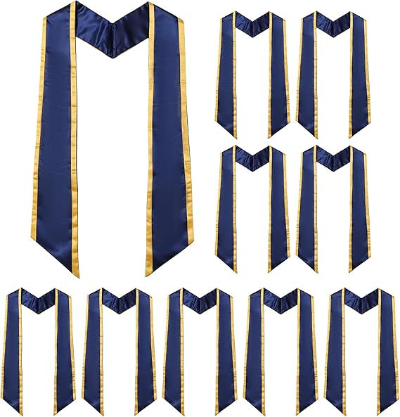 Graduation stole with gold edging for high school and college