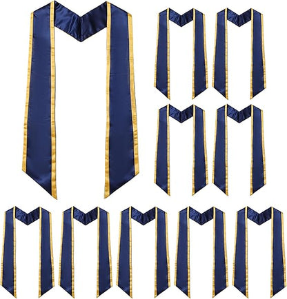 Graduation stole with gold edging for high school and college