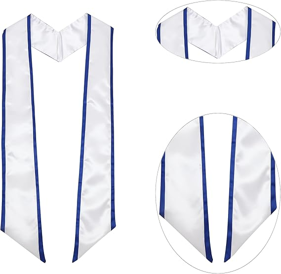 High-quality satin honor stole featuring gold trim details