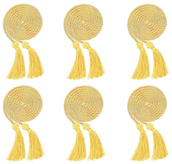 Newrara 6PCS Graduation Solid Braided Honor Cords 68 Inches Long