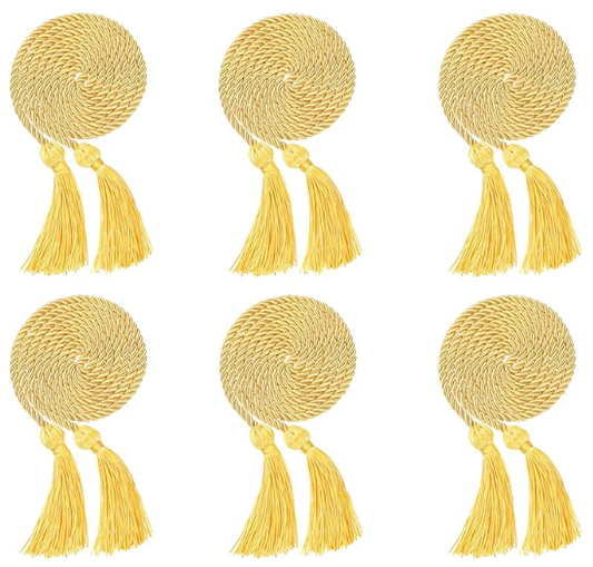 Gold graduation honor cords 68 inch single color