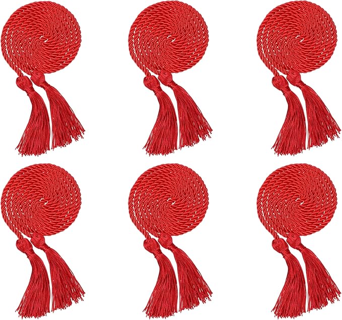red graduation honor cords 68 inch single color
