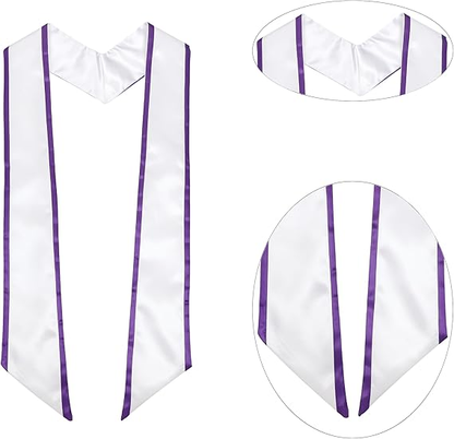 Shiny satin honor stole ideal for choir and church performances