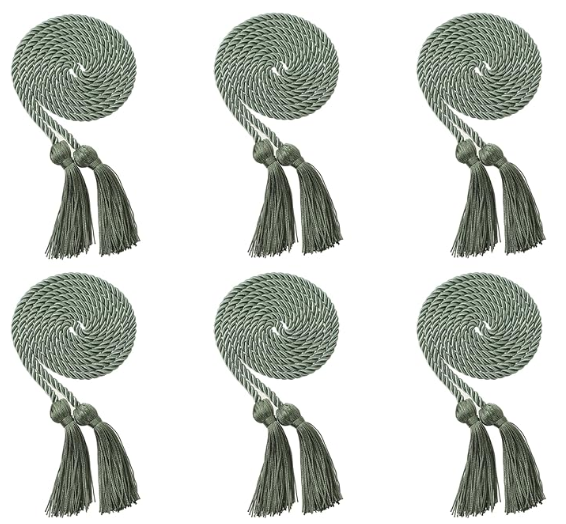 Newrara 6PCS Graduation Solid Braided Honor Cords 68 Inches Long