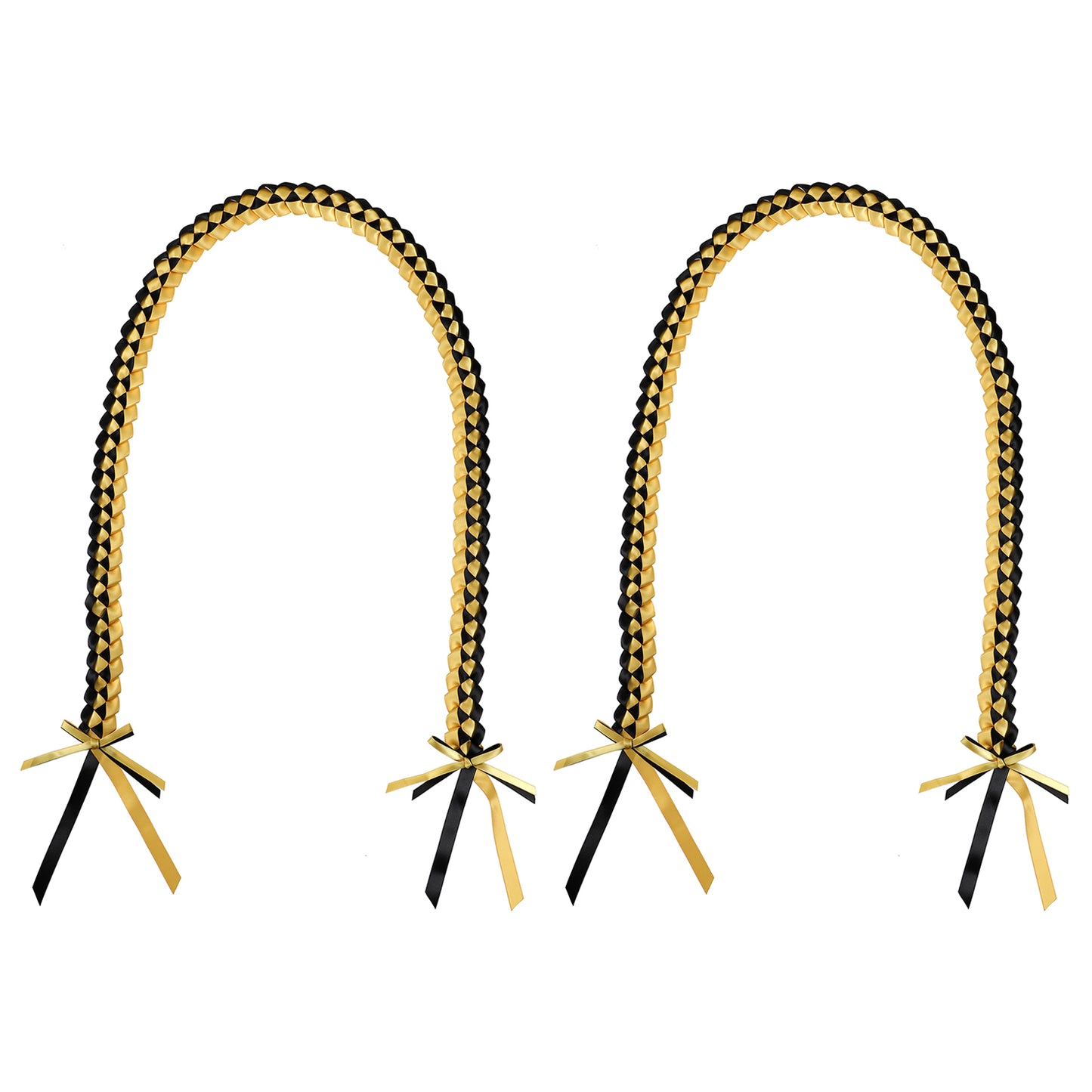 2pcs Black and Gold graduation lei set used as gift for graduates