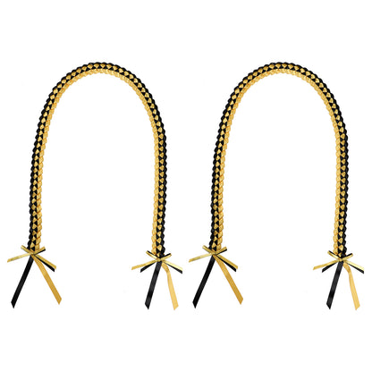 2pcs Black and Gold graduation lei set used as gift for graduates
