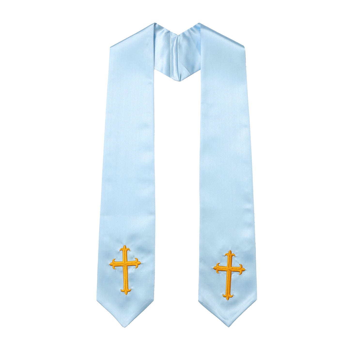 Newrara Traditional Church Choir Stole with Embroidered Cross 60''